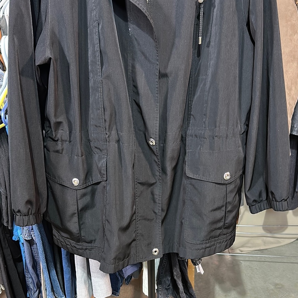 Gallery Black Utility Jacket with Hood Size 2X - Picture 3 of 11
